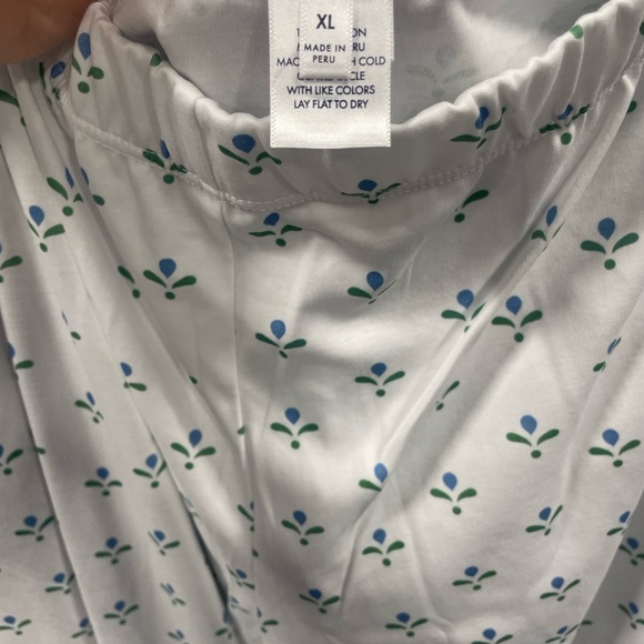 NWT Lake Women’s Pima Cotton Wide Leg PJ set/ XL/Serene Blue Multi Blossom - Picture 4 of 10